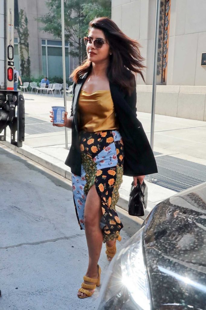 Priyanka Chopra in a Floral Print Skirt