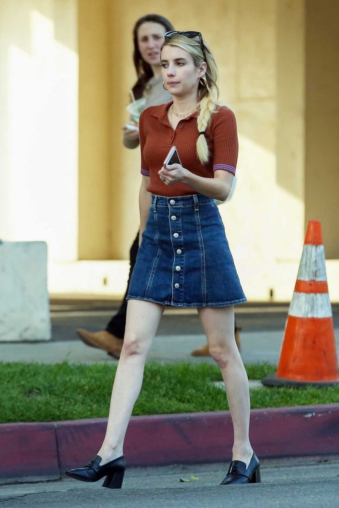 Emma Roberts in a Red Polo