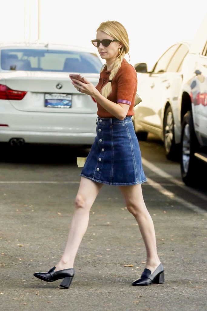 Emma Roberts in a Red Polo