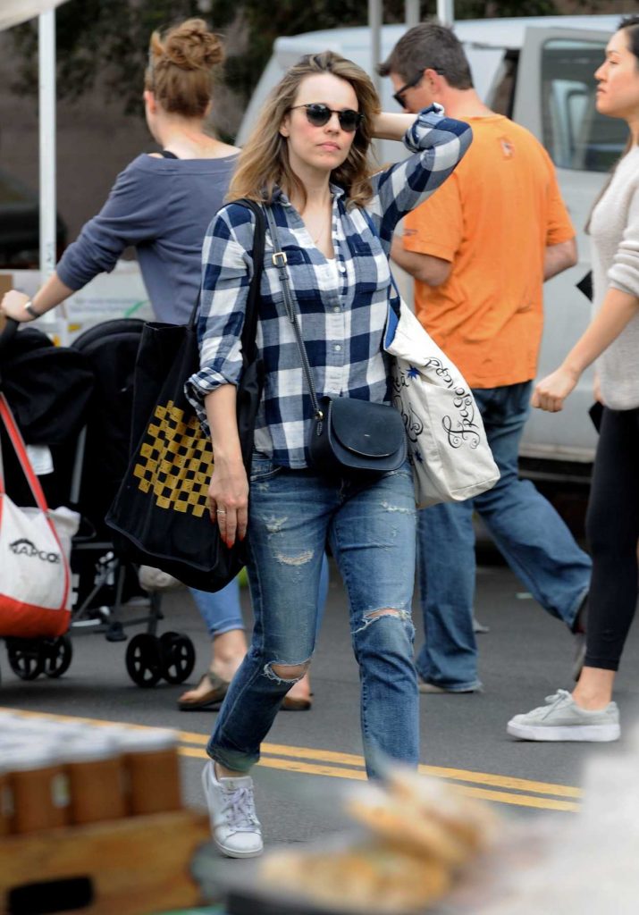 Rachel McAdams in a Plaid Shirt