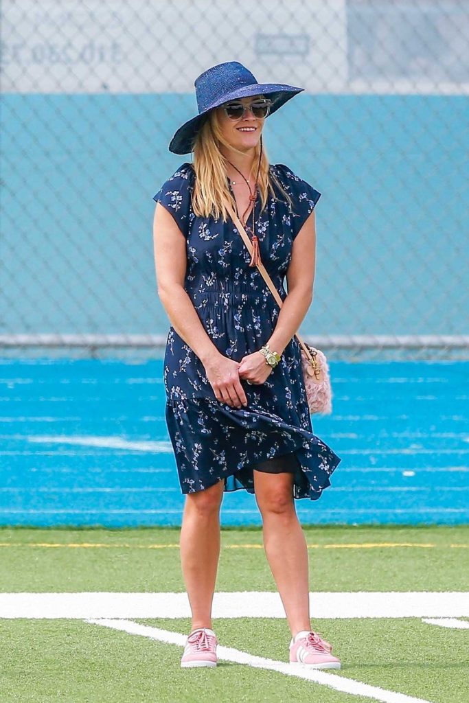 Reese Witherspoon in a Pink Adidas Sneakers