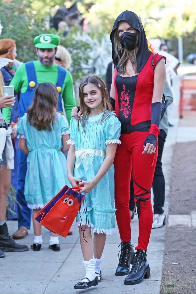 Alessandra Ambrosio Dresses up as a Sexy Red Ninja