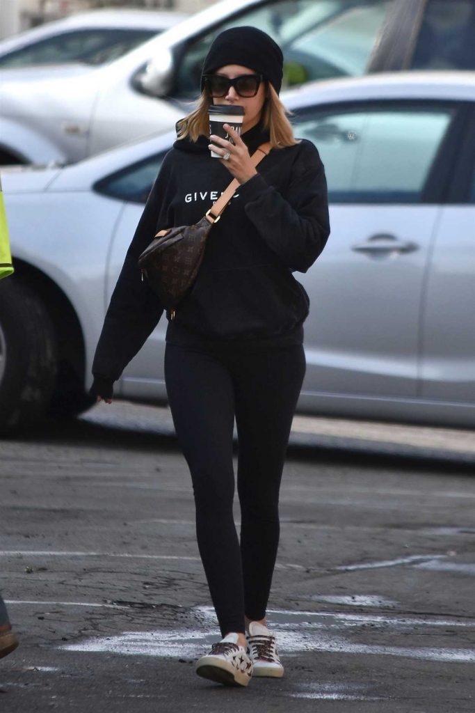 Ashley Tisdale in a Black Hoody