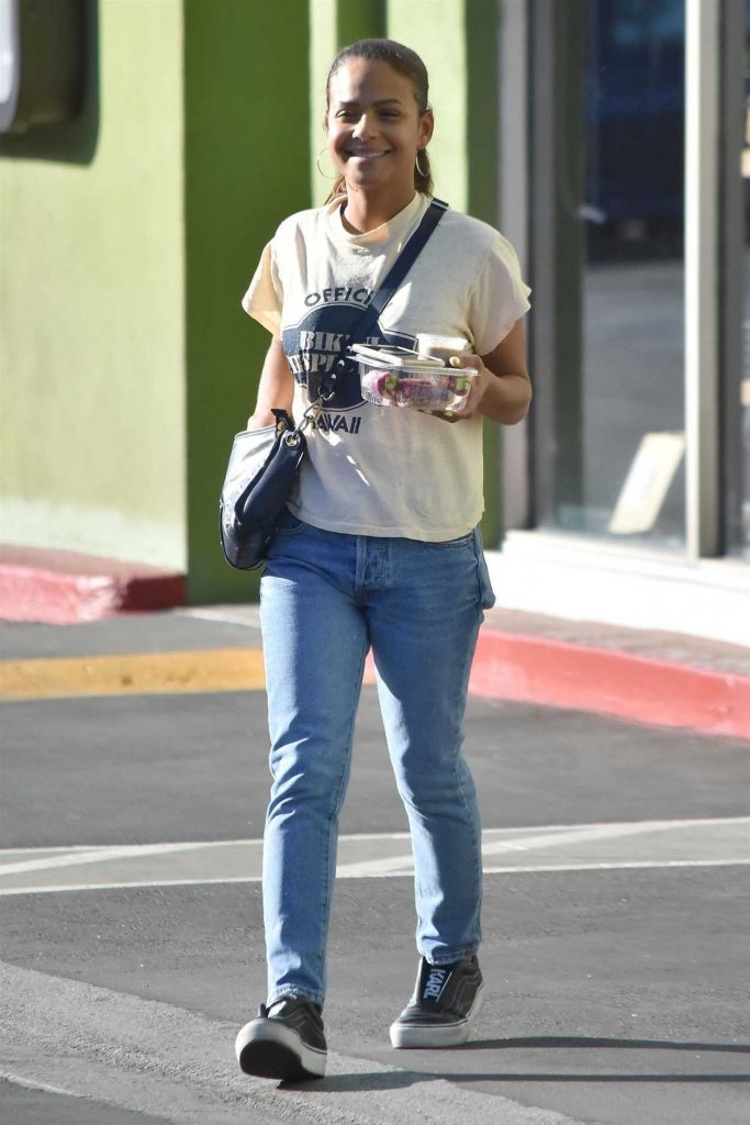 Christina Milian in a Blue Jeans