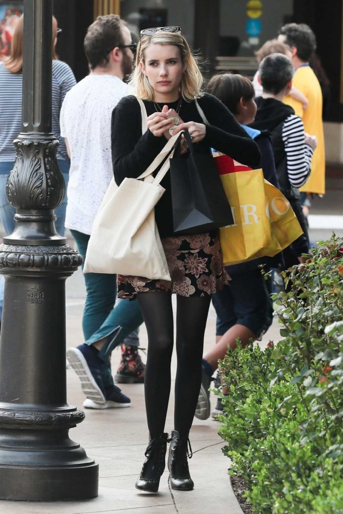 Emma Roberts in a Black Sweater