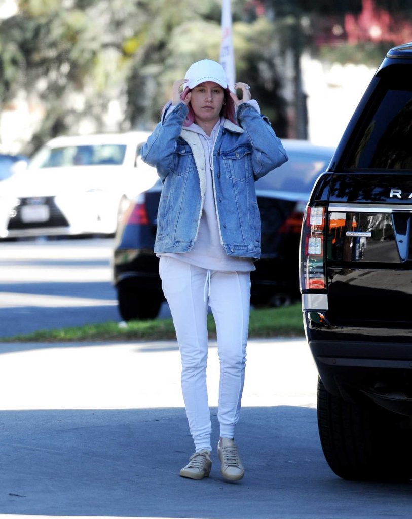 Ashley Tisdale in a White Cap