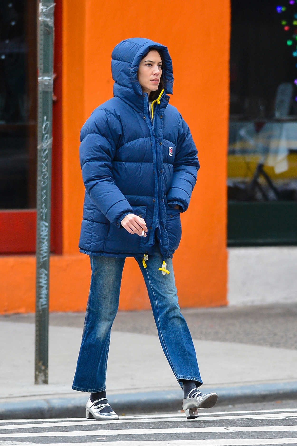 Alexa Chung in a Blue Puffer Jacket Was Seen Out in New York 12/30/2018 ...