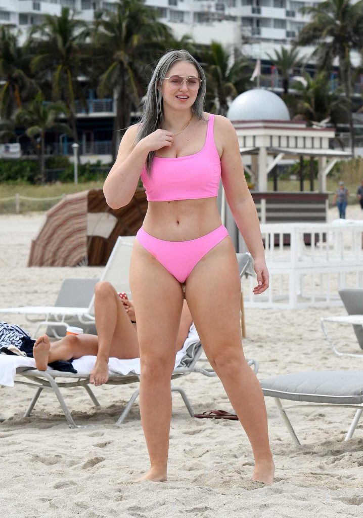 Iskra Lawrence in a Pink Bikini