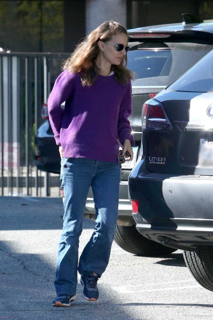 Natalie Portman in a Purple Sweater