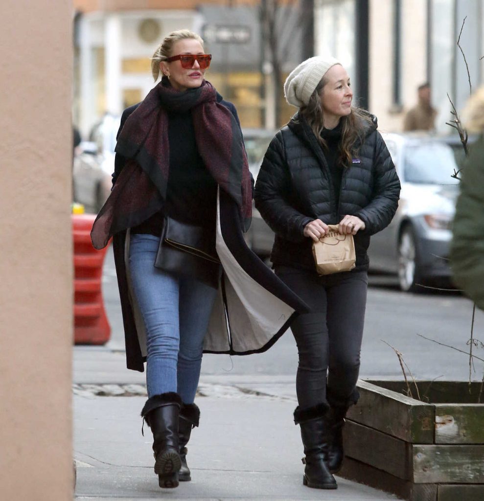 Cameron Diaz in a Black Boots Was Seen Out in New York 02/17/2019 ...