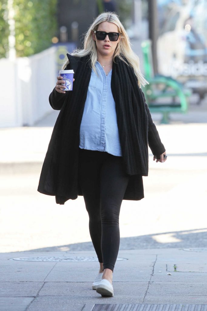 Claire Holt in a Black Leggings