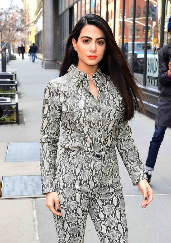 Emeraude Toubia in a Snakeskin Suit