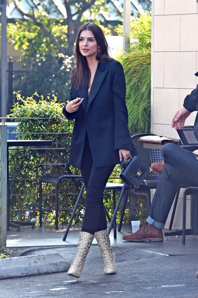 Emily Ratajkowski in a Black Blazer