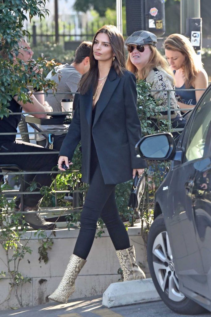 Emily Ratajkowski in a Black Blazer