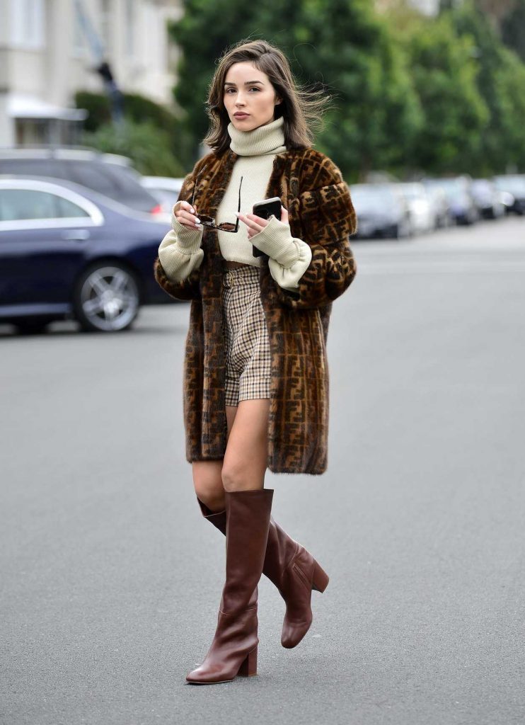 Olivia Culpo in Fendi Fur Coat