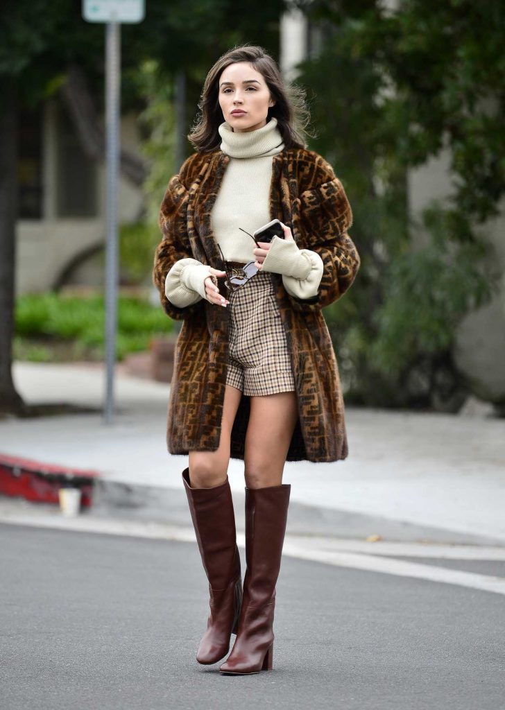 Olivia Culpo in Fendi Fur Coat