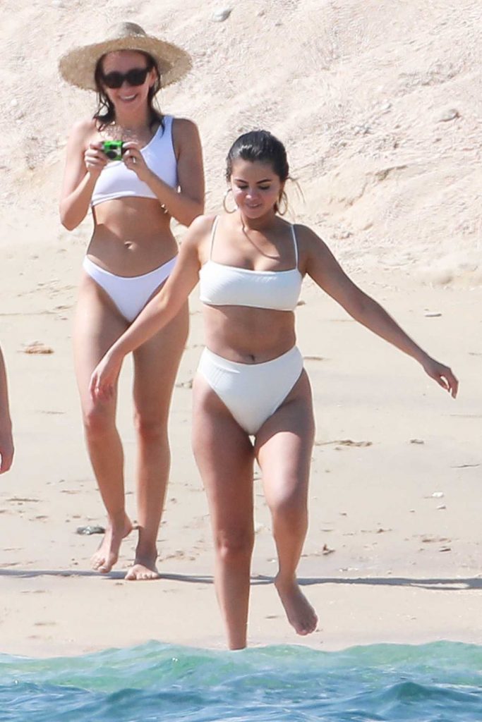 Selena Gomez in a White Bikini