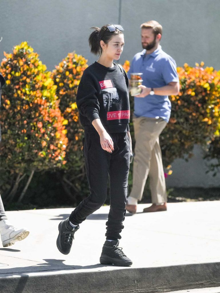 Amanda Steele in a Black Sweatshirt
