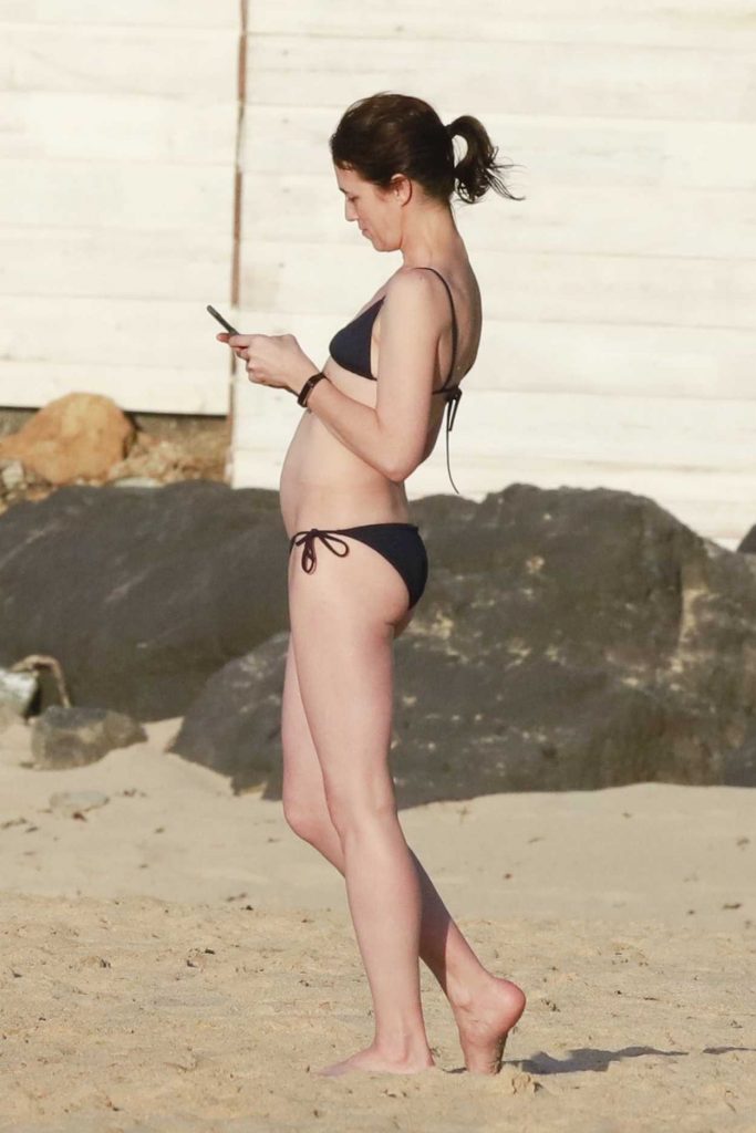 Charlotte Gainsbourg in a Black Bikini