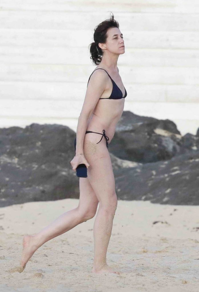 Charlotte Gainsbourg in a Black Bikini