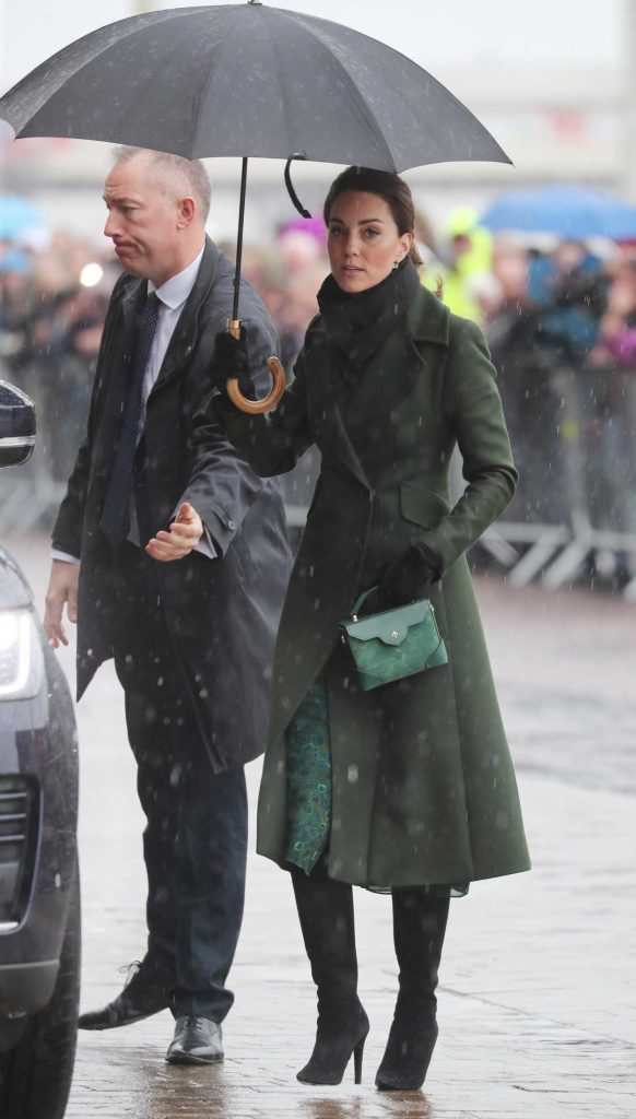 Kate Middleton in a Green Coat