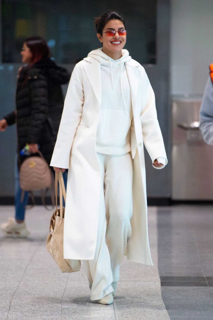 Priyanka Chopra in a White Coat