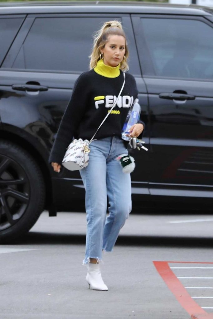 Ashley Tisdale in a Black Fendi Sweater