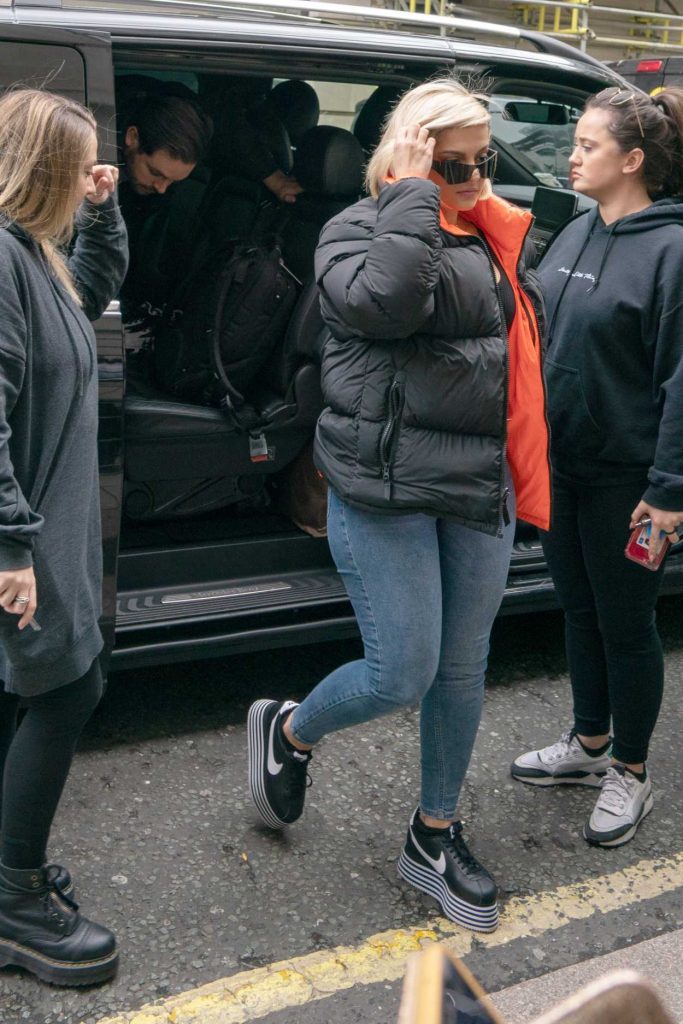 Bebe Rexha in a Black Puffer Jacket