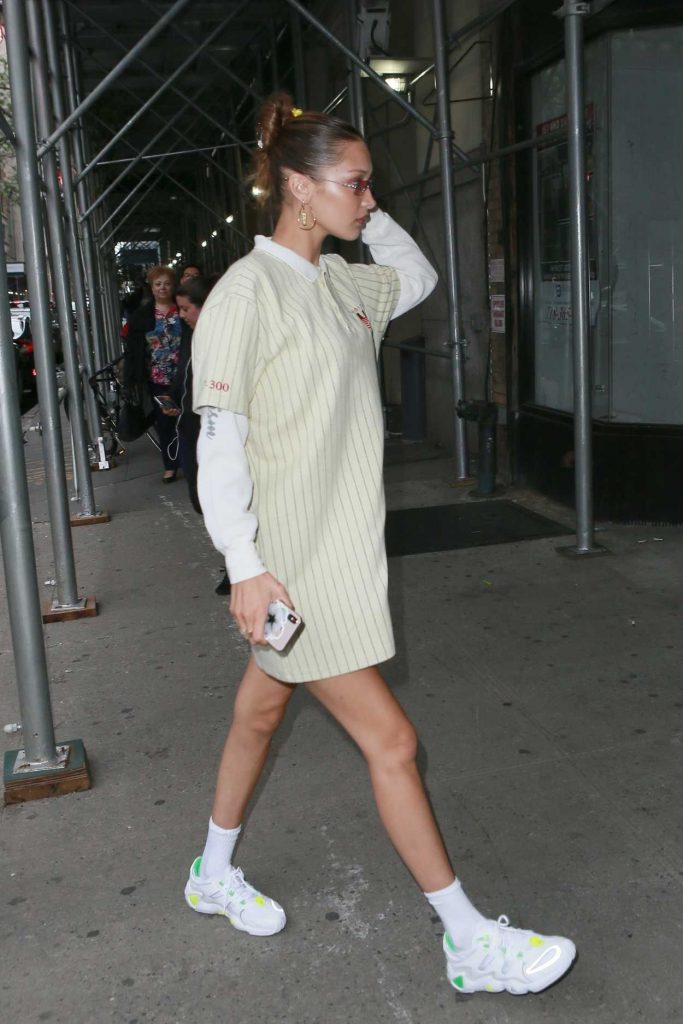 Bella Hadid in a White Sneakers