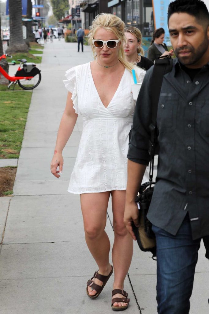 Britney Spears in a White Dress