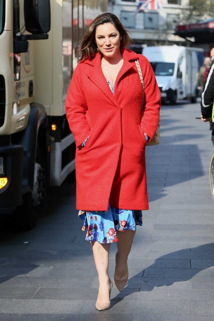 Kelly Brook in a Red Coat