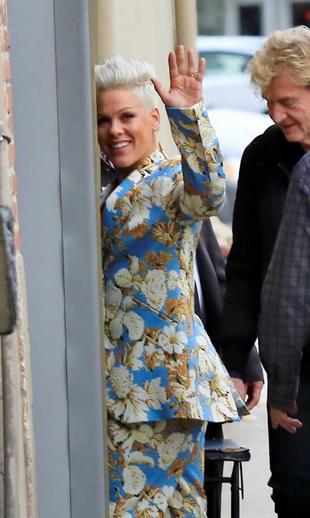 Pink in a Floral Suit