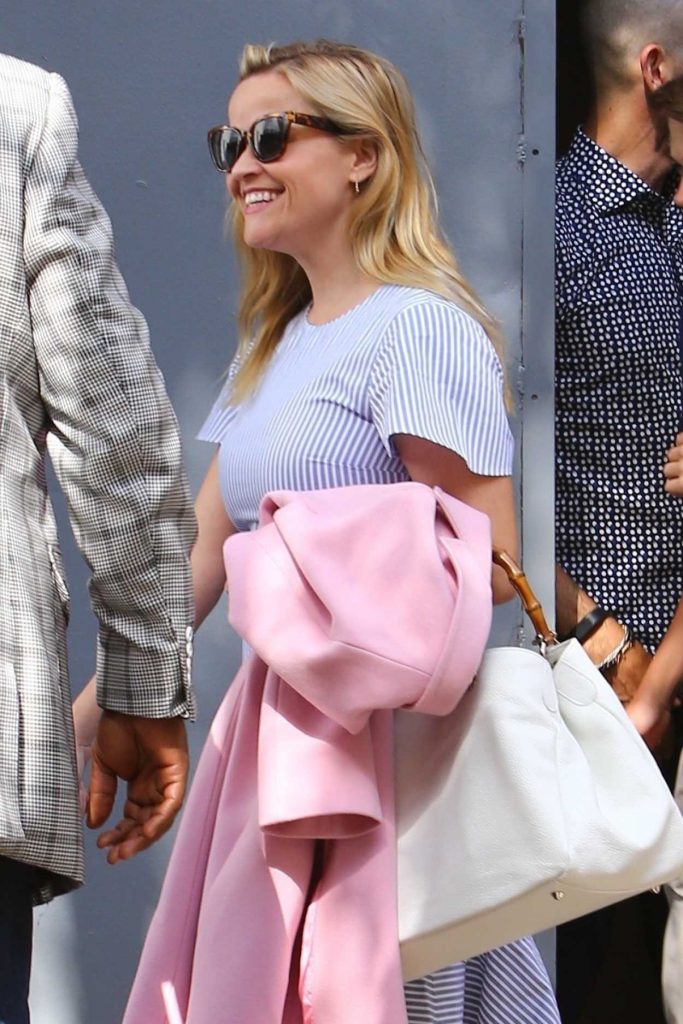 Reese Witherspoon in a Pink Coat