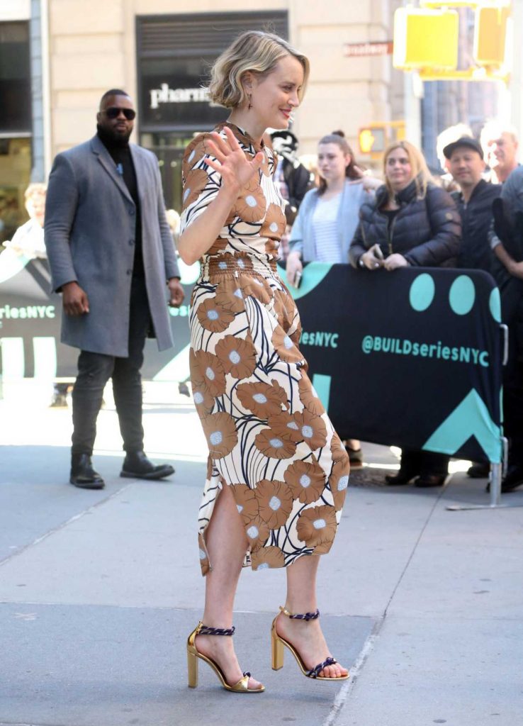 Taylor Schilling in a Long Floral Dress