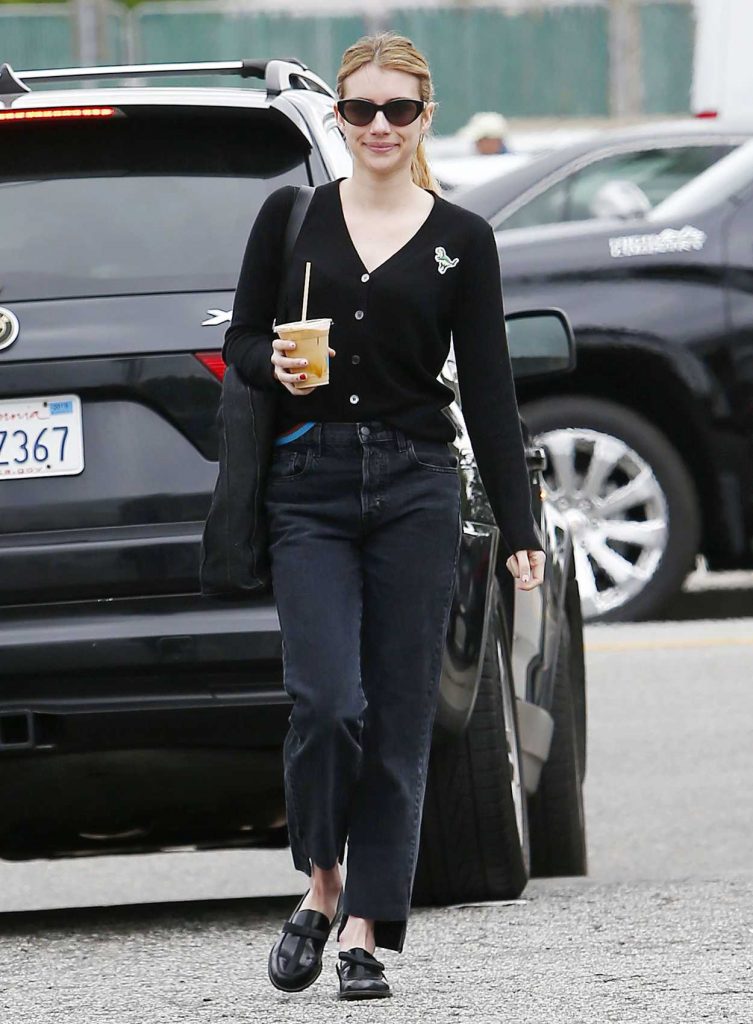 Emma Roberts in a Black Jeans