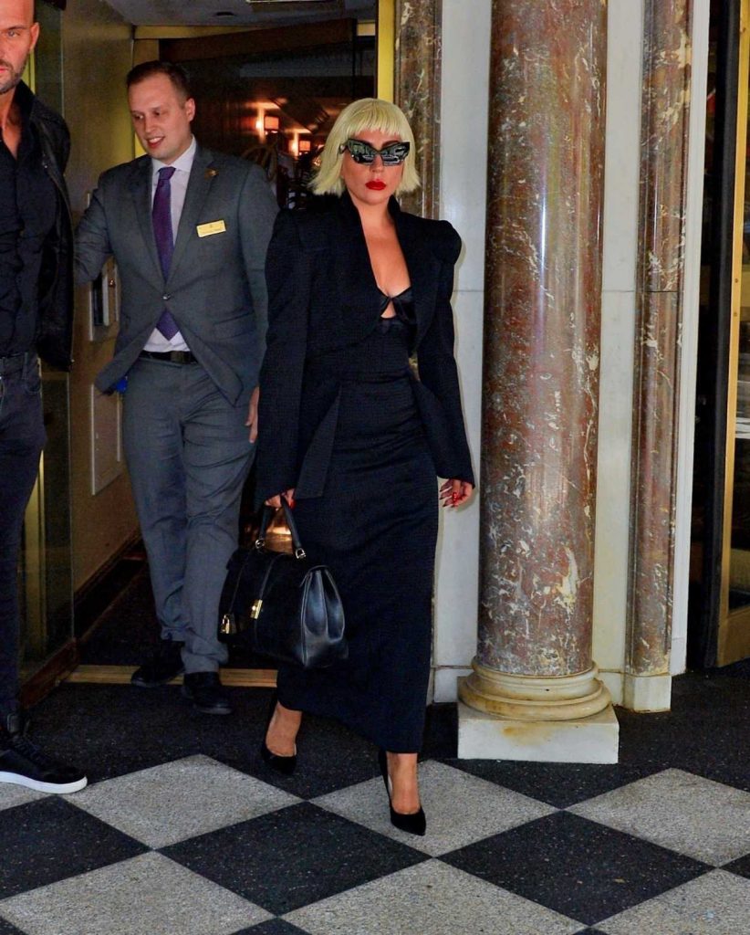 Lady Gaga in a Black Suit