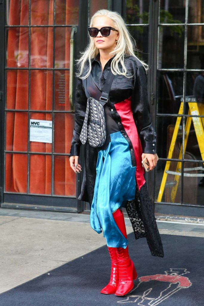 Rita Ora in a Red Boots