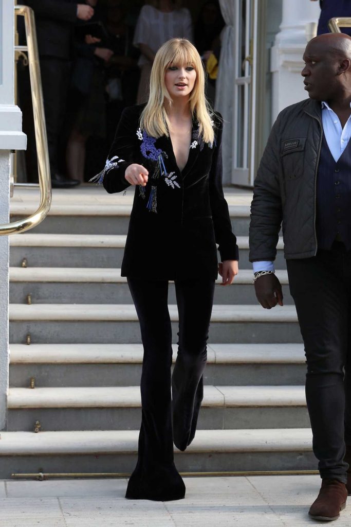 Sophie Turner in a Black Suit