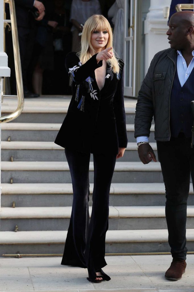 Sophie Turner in a Black Suit