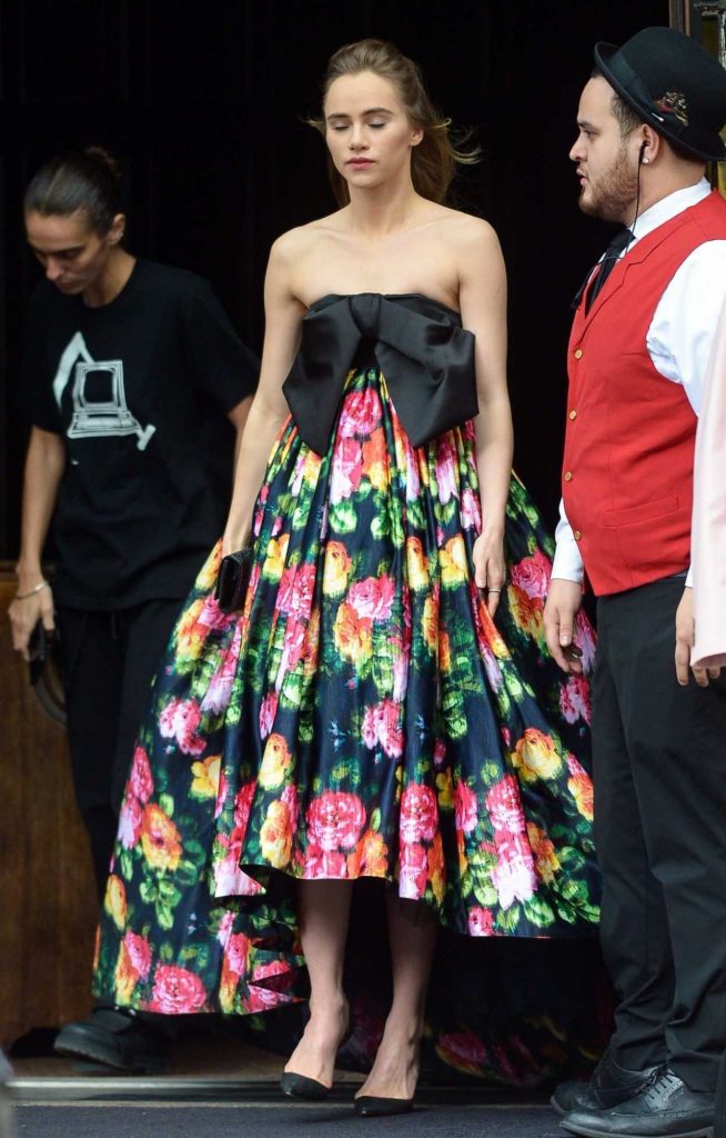 Suki Waterhouse in a Floral Dress