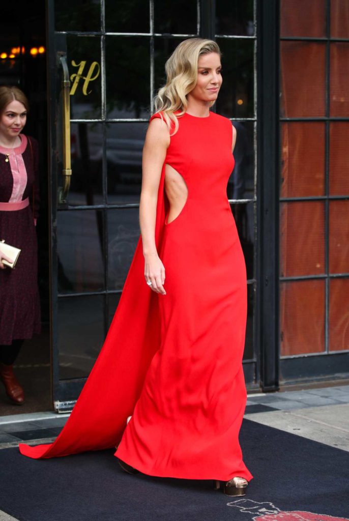 Annabelle Wallis in a Red Dress