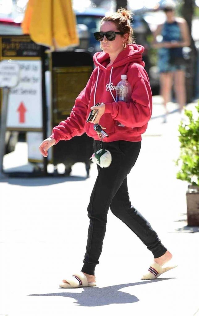 Ashley Tisdale in a Red Hoody