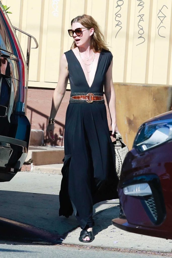 Ellen Pompeo in a Black Dress