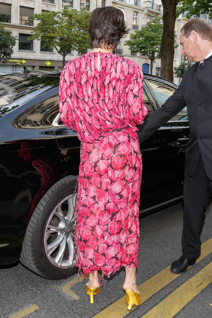 Rowan Blanchard in a Pink Dress