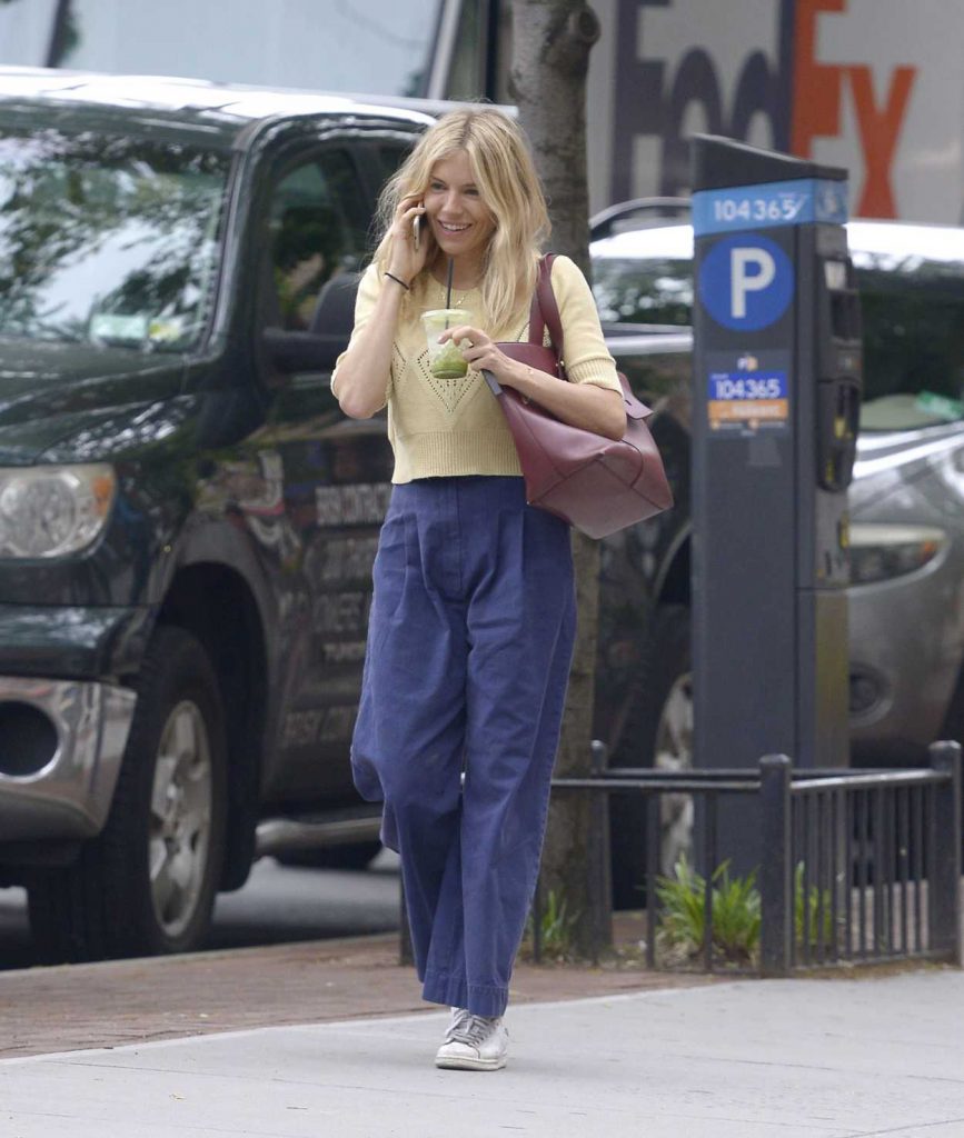 Sienna Miller in a Blue Pants