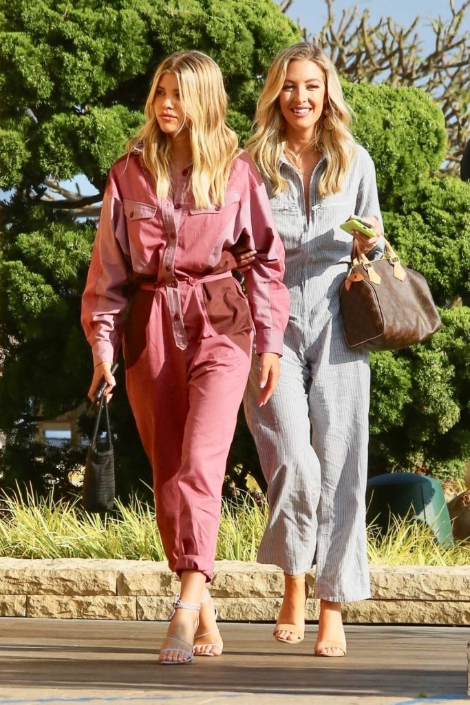 Sofia Richie in a Pink Jumpsuit