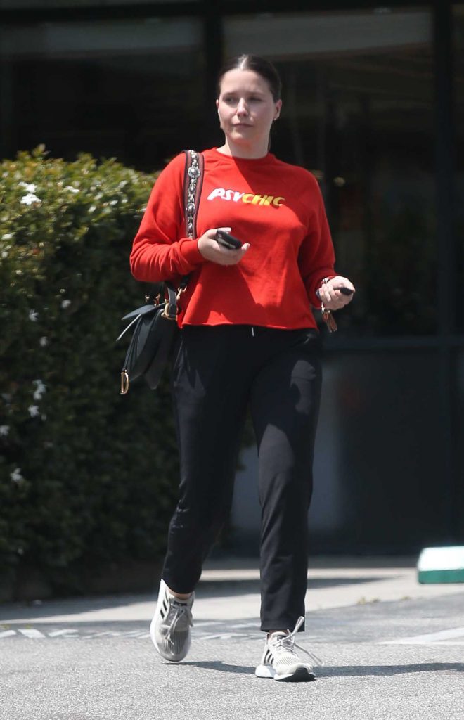 Sophia Bush in a Red Sweatshirt