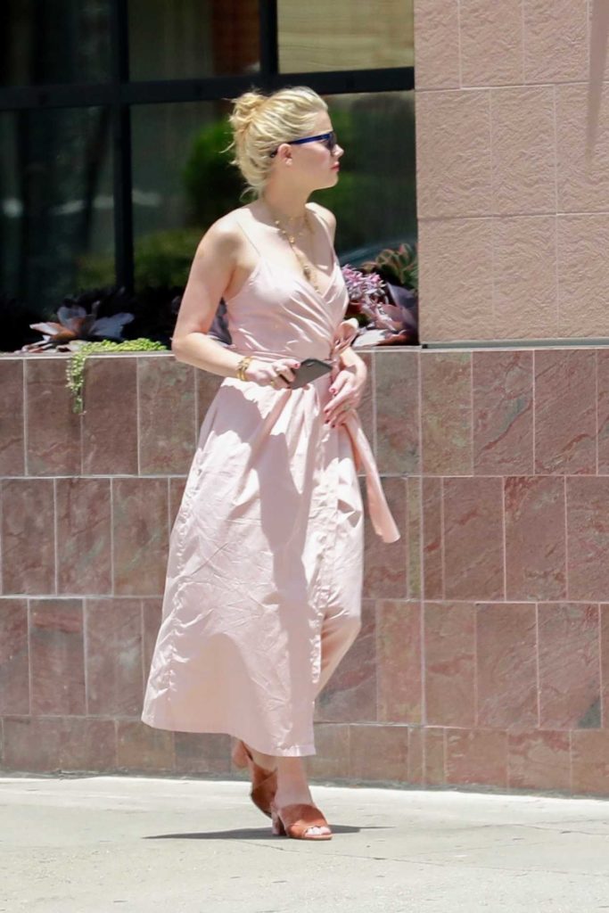 Amber Heard in a Pink Dress