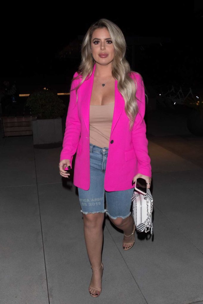 Brielle Biermann in a Pink Blazer