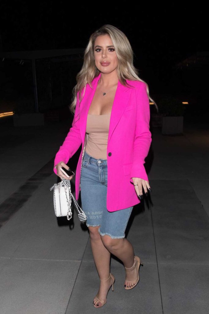 Brielle Biermann in a Pink Blazer